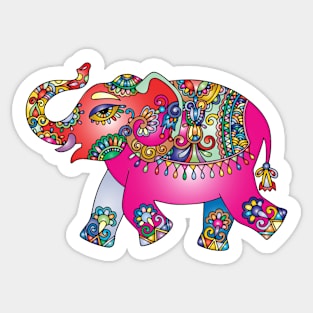 colorful Elephant Sticker